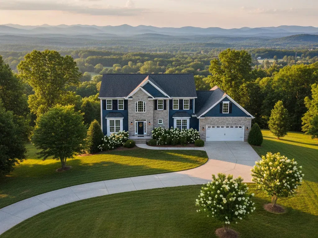 Residential garage door exterior