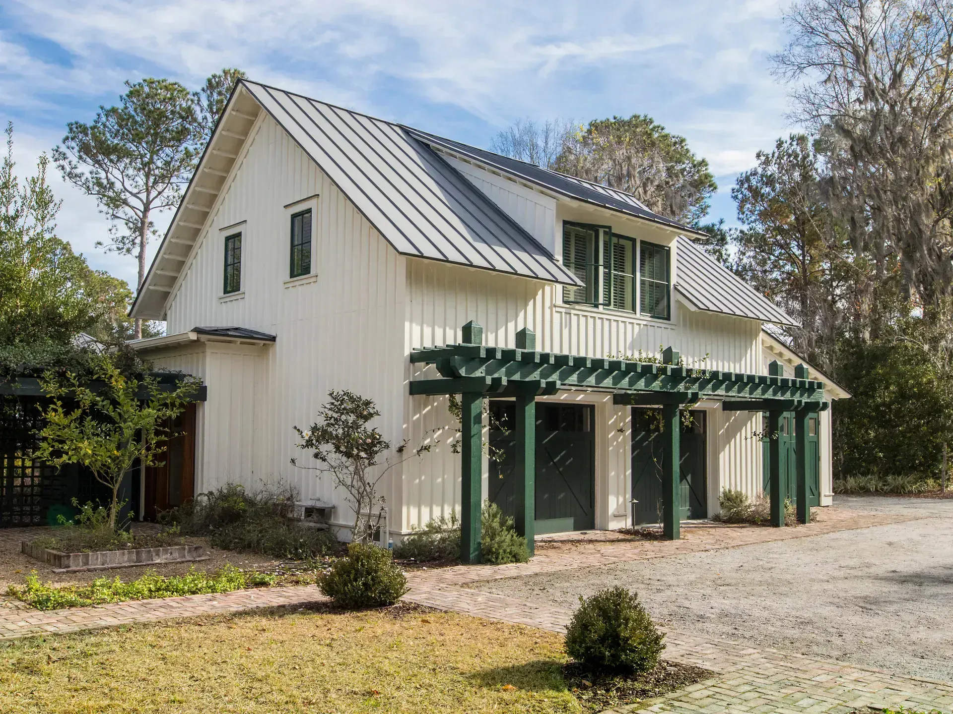 Two-story home with a prominent garage door exterior