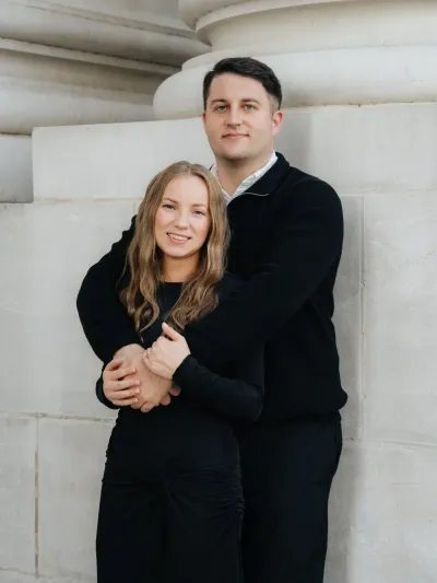 Nik & Marina Kuchmy, husband and wife team, founders and owners of NK Garage Doors