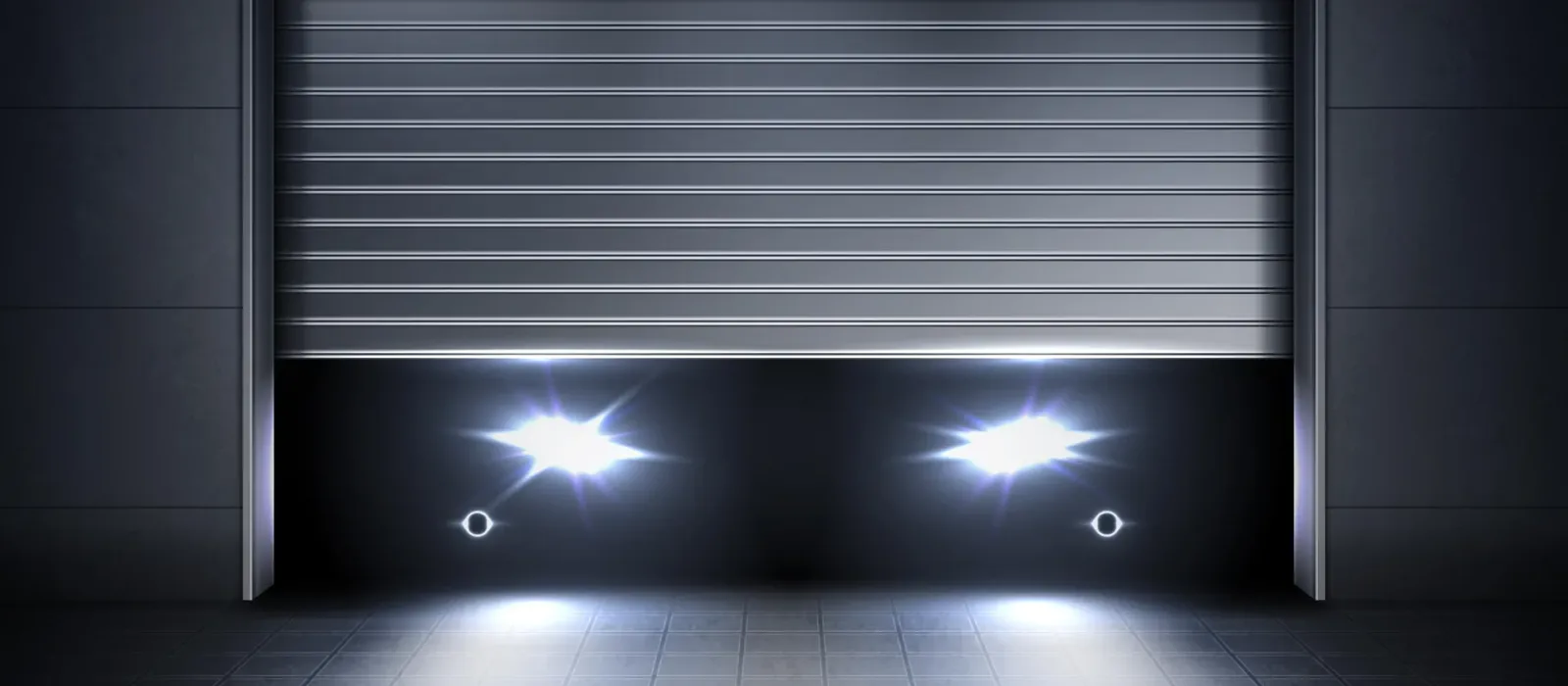 Residential garage door exterior