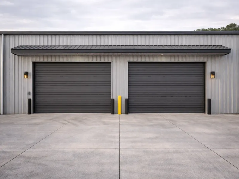 Rolling steel commercial garage door repair