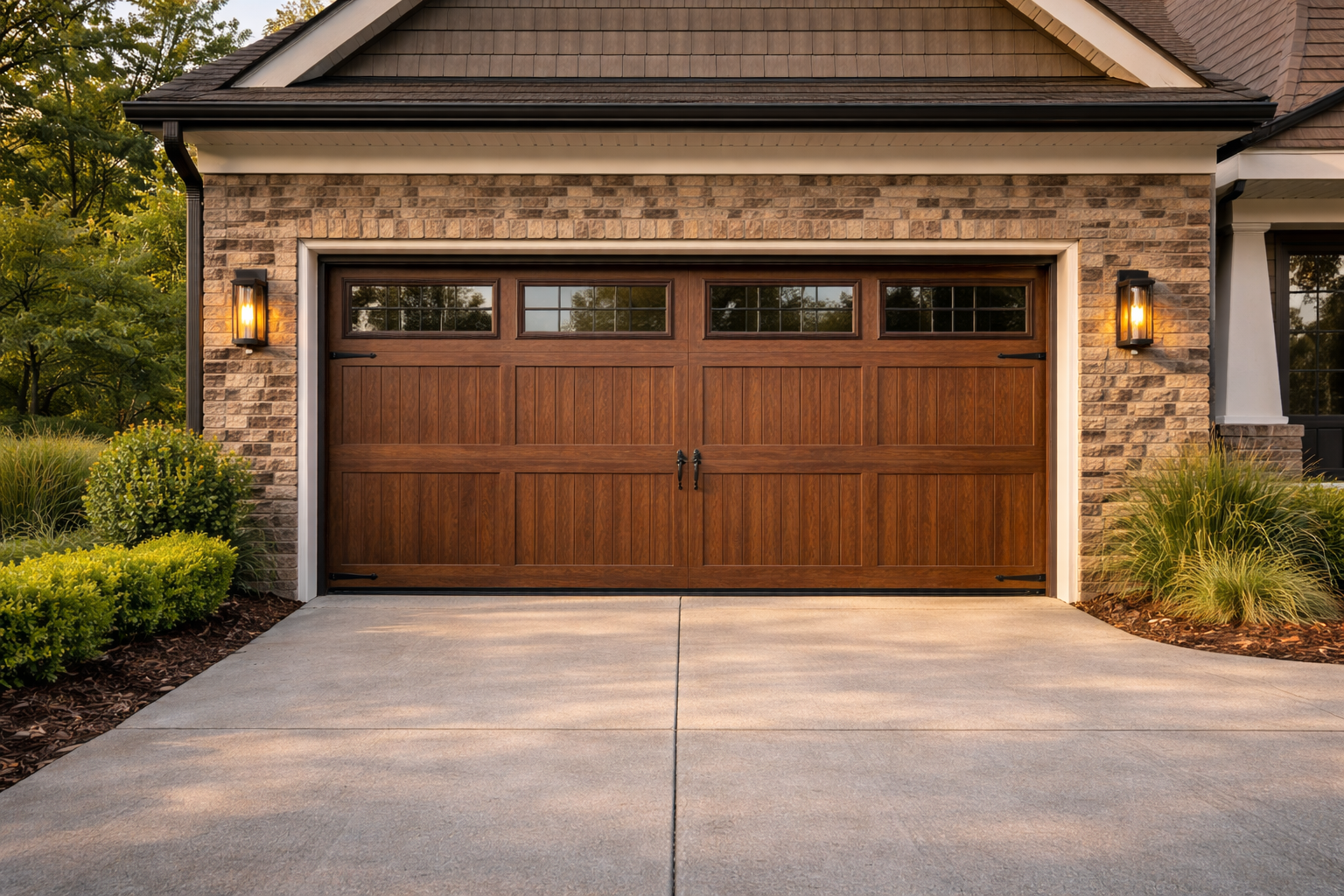 Carriage house barn style garage door