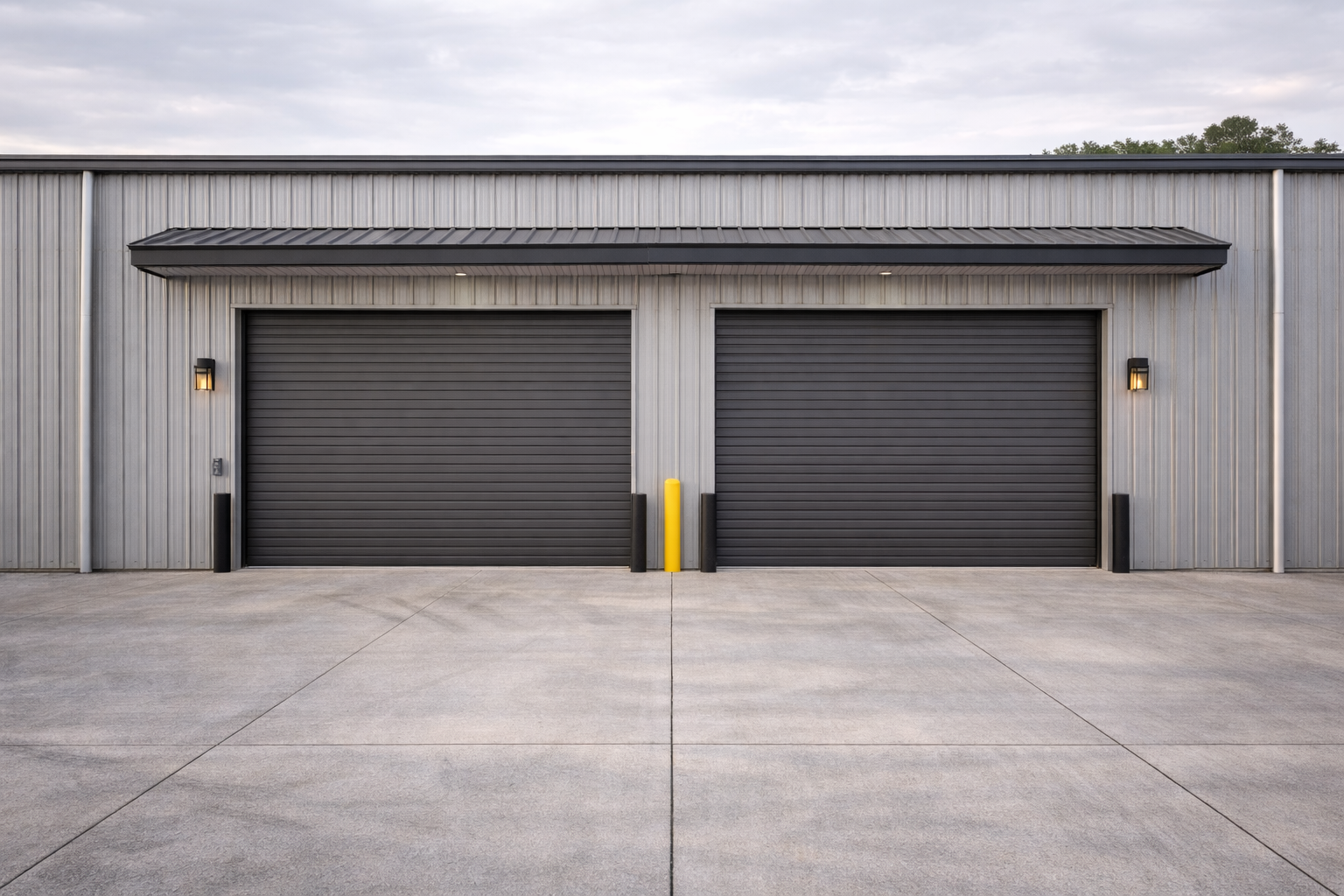Rolling steel commercial garage door repair